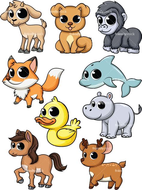 cute cartoon animal clip art.
